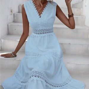 SHEIN lace insert dress